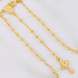 Miraculous Virgin Rosary 7.6g / 20 in / 3mm Silver Vermeil 925