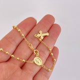 Miraculous Virgin Rosary 7.6g / 20 in / 3mm Silver Vermeil 925