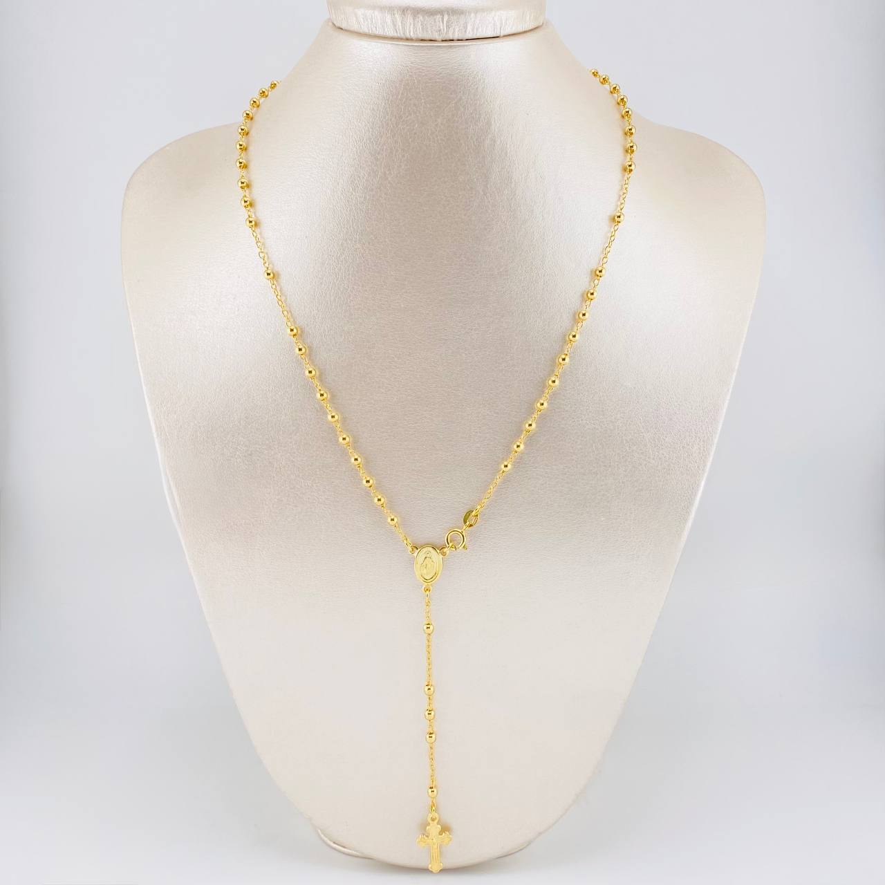 Miraculous Virgin Rosary 7.6g / 20 in / 3mm Silver Vermeil 925