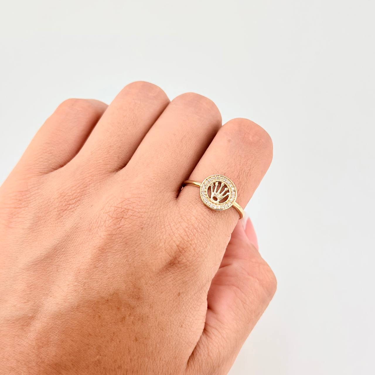 Anillo Corona 1.55g / T10 Oro Amarillo 18K