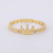 Anillo Corona de Ojos 1.6g / T7 1/4 Oro Amarillo 18K
