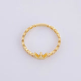 Anillo Corona de Ojos 1.6g / T7 1/4 Oro Amarillo 18K