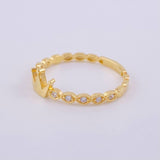 Anillo Corona de Ojos 1.45g / T6 Oro Amarillo 18K