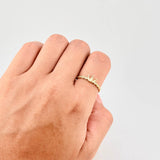 Anillo Corona de Ojos 1.6g / T7 1/4 Oro Amarillo 18K