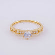 Anillo Solitario Escalonado 1.65g / T5 3/4 Oro Amarillo 18K