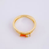 Anillo Doble Carril Atardecer 2.4g / T5 3/4 Oro Amarillo 18K