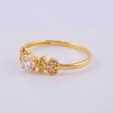 Solitaire Two Bears Ring 1.85g / T8 1/4 Yellow Gold 18K