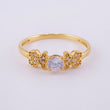 Solitaire Two Bears Ring 1.85g / T7 3/4 Yellow Gold 18K