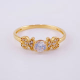 Solitaire Two Bears Ring 1.85g / T8 1/4 Yellow Gold 18K