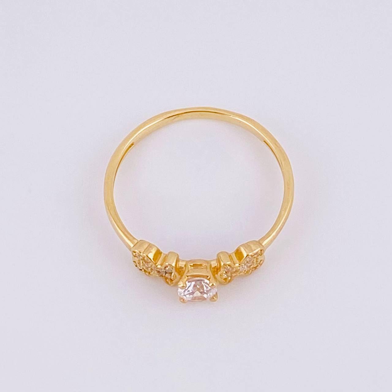 Solitaire Two Bears Ring 1.85g / T7 3/4 Yellow Gold 18K