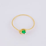Anillo Chispa Curva 0.8g / T7 1/2 Oro Amarillo 18K