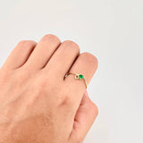 Anillo Chispa Curva 0.8g / T7 1/2 Oro Amarillo 18K