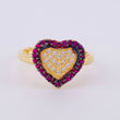 Anillo Corazón Tupido 2.55g / T4 Oro Amarillo 18K