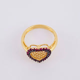 Anillo Corazón Tupido 2.55g / T4 Oro Amarillo 18K