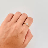 Anillo Flor Burbujas 1.25g / T6 3/4 Oro Amarillo 18K