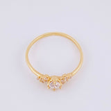 Anillo Solitario Floreado 1.5g / T7 1/4 Oro Amarillo 18K