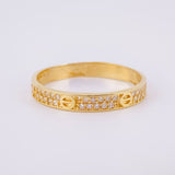 Anillo Churumbela Tornillos 2.2g / T7 1/4 Oro Amarillo 18K