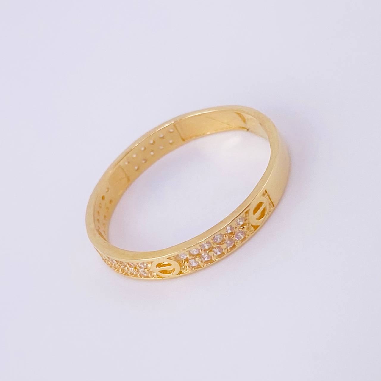 Anillo Churumbela Tornillo 2.2g / T6 1/4 Oro Amarillo 18K