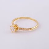 Solitaire Churumbela Ring 1.3g / T6 1/4 18K Yellow Gold