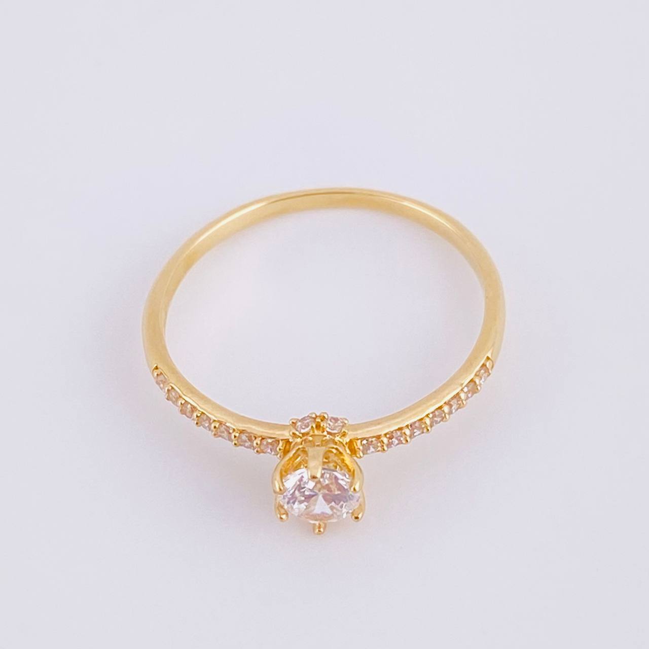 Anillo Solitario Churumbela 1.4g / T7 3/4 Oro Amarillo 18K