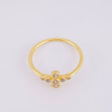 Anillo Cruz Burbujas 1.6g / T6 Oro Amarillo 18K