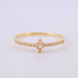 Anillo Solitario Centella 1.1g / T7 3/4 Oro Amarillo 18K