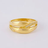Intertwined Ring 3.95g / T5 1/2 Yellow Gold 18K