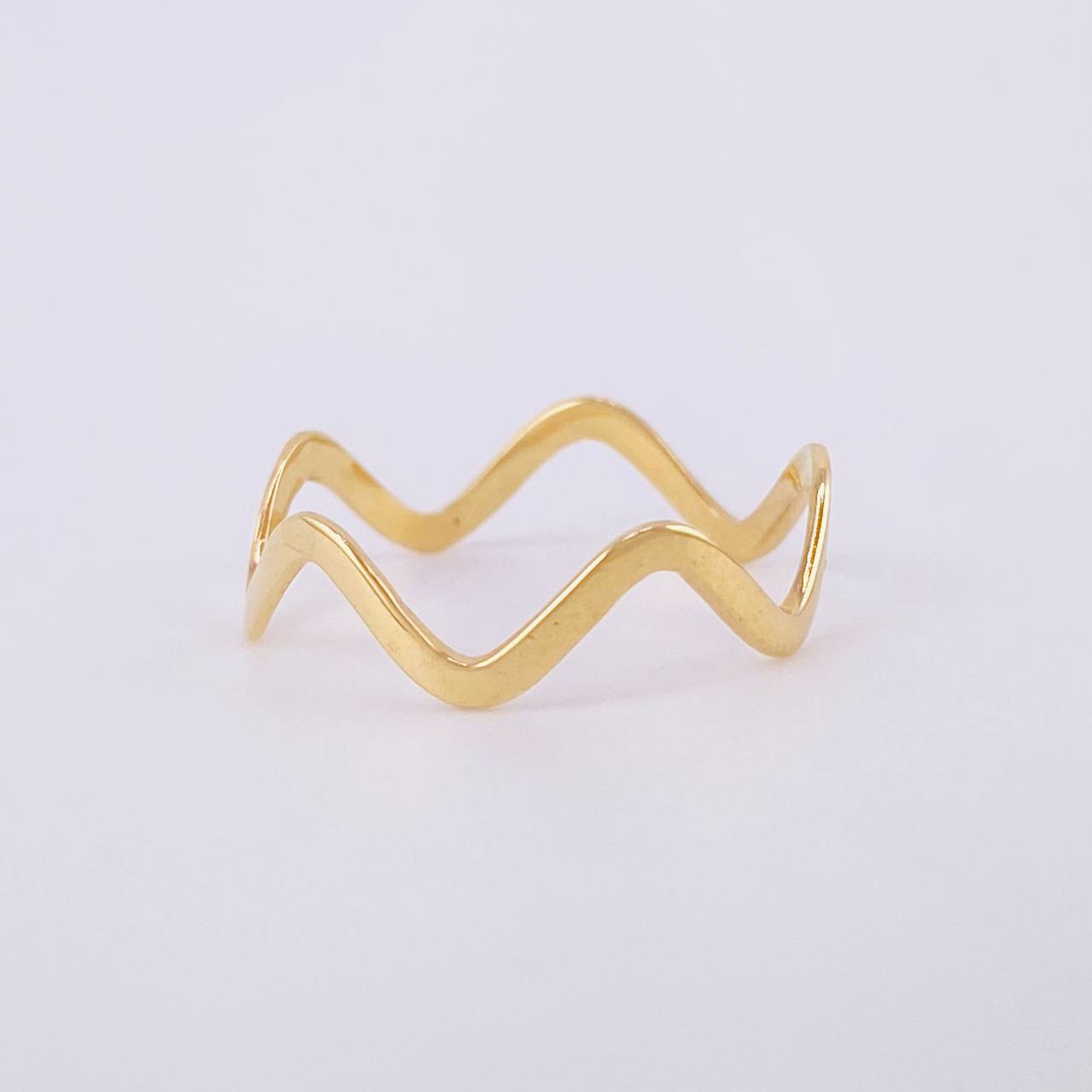 Anillo Zig-zag 0.75g / T5 3/4 Oro Amarillo 18K