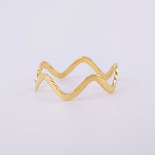 Anillo Zig-zag 0.75g / T5 3/4 Oro Amarillo 18K