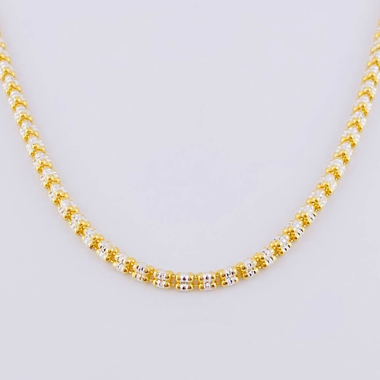 Chain Ice 2 Tones 13.4g / 18 in / 3.65mm Silver Vermeil 925
