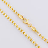 Ice Chain 2 Tones 13.45g / 18 in / 3.65mm Silver Vermeil 925