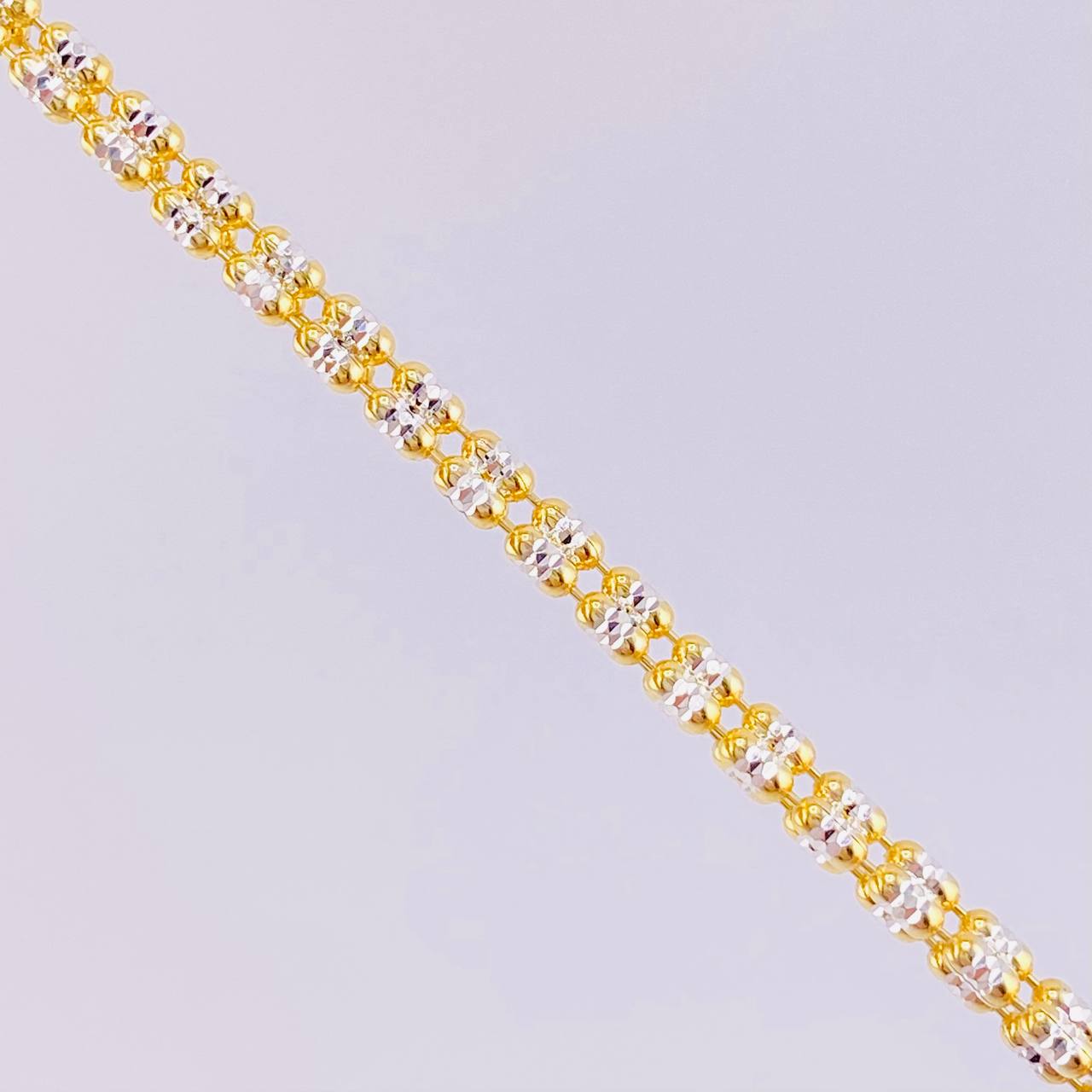 Ice Chain 2 Tones 13.45g / 18 in / 3.65mm Silver Vermeil 925