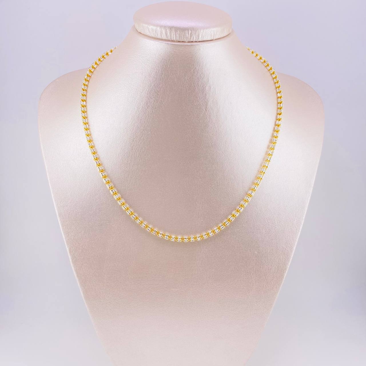 Ice Chain 2 Tones 13.45g / 18 in / 3.65mm Silver Vermeil 925