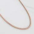 Cadena Veneciana 31.65 g / 25 3/4 in / 1.3 mm Dos Oros Blanco Rosa 18K