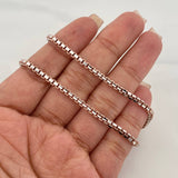 Venetian Chain 31.6 g / 25 3/4 in / 1.3 mm Two White Rose Gold 18K