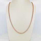 Venetian Chain 31.6 g / 25 3/4 in / 1.3 mm Two White Rose Gold 18K