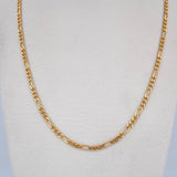 Figaro Chain 11.55gr / 61.3cm / 2.4mm Yellow Gold +0 18K $