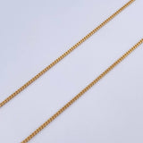 Mini Cuban Chain 3.85gr / 50.5cm / 1mm Yellow Gold +0 18K $