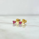 Topos Piedra 0.9gr / 4mm Rubi 35 Pts Oro Amarillo 18K (Joya) *