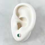 Topos Piedra Hexágonal 1.45gr / 4.8mm Esmeraldas 36pts Oro Blanco 18K (Joya) *