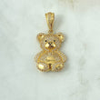 Dije Oso Ojos Negros 8.2gr / 4cm-Circones Blancos Oro Amarillo 18K