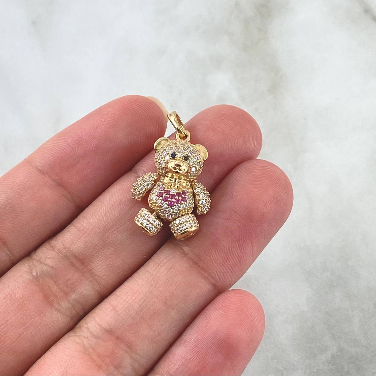 Dije Oso Articulado Corazón 4.45gr / 2.5cm / Oro 18K ©
