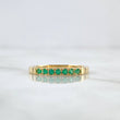 Half Eternity Ring 2.01gr / Size 7 3/4 / Emeralds 23pts 18K Yellow Gold (Jewel) *