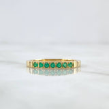 Half Eternity Ring 2.01gr / Size 7 3/4 / Emeralds 23pts 18K Yellow Gold (Jewel) *