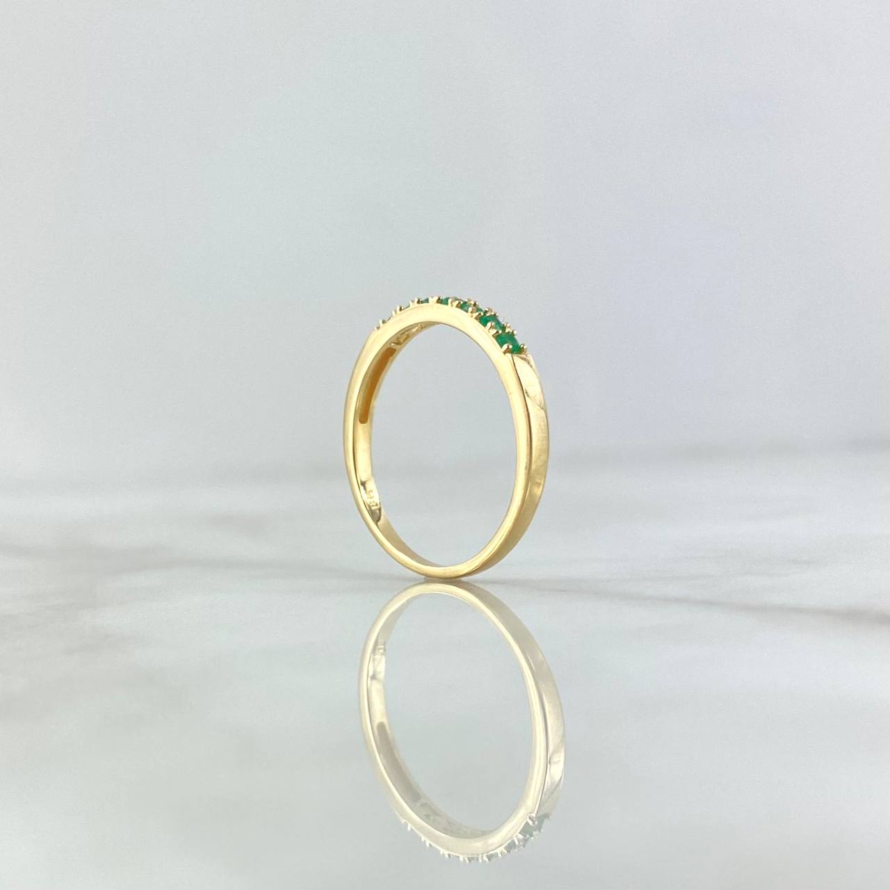 Half Eternity Ring 2.01gr / Size 7 3/4 / Emeralds 23pts 18K Yellow Gold (Jewel) *