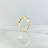 Half Eternity Ring 2.01gr / Size 7 3/4 / Emeralds 23pts 18K Yellow Gold (Jewel) *