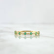 Rombic Star Ring 0.95gr / Size 6 3/4 / Emeralds 21pts 18K Yellow Gold (Jewel) *