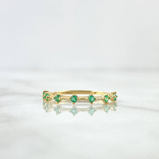 Rombic Star Ring 0.95gr / Size 6 3/4 / Emeralds 21pts 18K Yellow Gold (Jewel) *