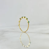 Rombic Star Ring 0.95gr / Size 6 3/4 / Emeralds 21pts 18K Yellow Gold (Jewel) *