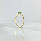 Seventh Flower Ring 1.3gr / Size 6 3/4 / Emeralds 14pts 18K Yellow Gold (Jewel) *